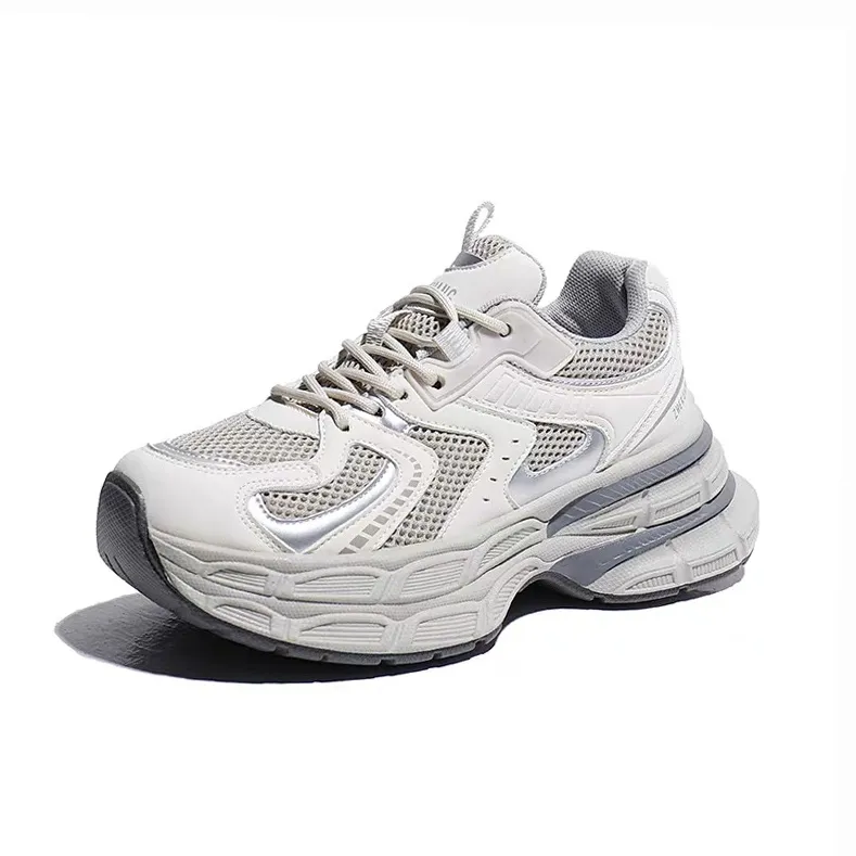 CHERRY&KALIKA Cushioning Impact-Resistant Wear-Resistant Breathable Slip-Resistant Low-Top Chunky Sneakers Women's-5