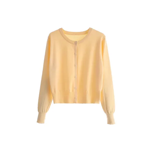 UTHA Knitwear Women's Yellow Cardigan