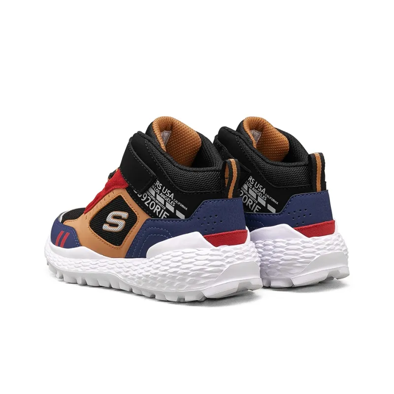 Skechers Slip-Resistant Cushioning Wear-Resistant Kids Lifestyle Shoes Black Blue Teenagers-4