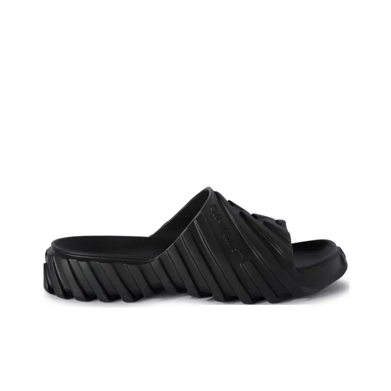 OFF WHITE Logo Embossed Slip On Slides-1
