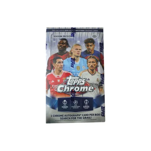 Topps 2023 24 Chrome Hobby Soccer Box UEFA Champions League, UEFA Europa League, Box Sports Cards Whole Box