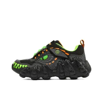 Skechers Durable Breathable Lightweight Kids Lifestyle Shoes Black Green Teenagers