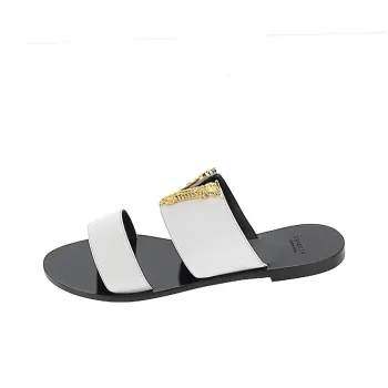 VERSACE Rubber Sole Slide Slippers Women's Gold/Silver
