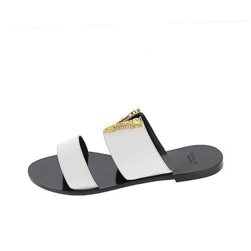 VERSACE Rubber Sole Slide Slippers Women's Gold/Silver
