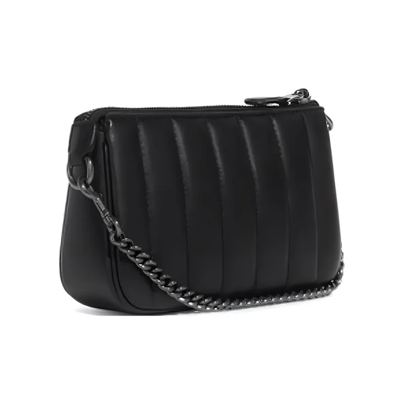 COACH Nolita Leather Mahjong Shoulder Bag Clutch Small Size Women's Black-1