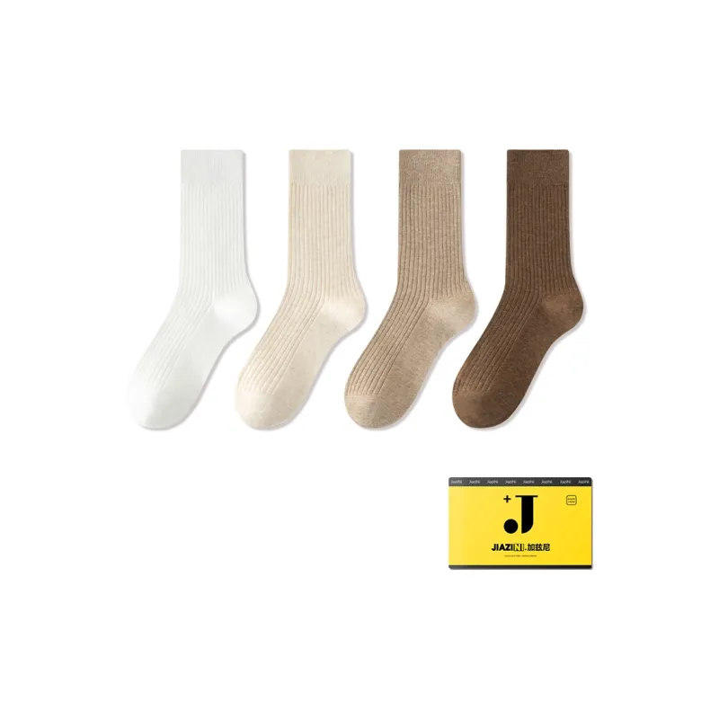 JIAZINI Mid Calf Socks Women's 4 Pack-14