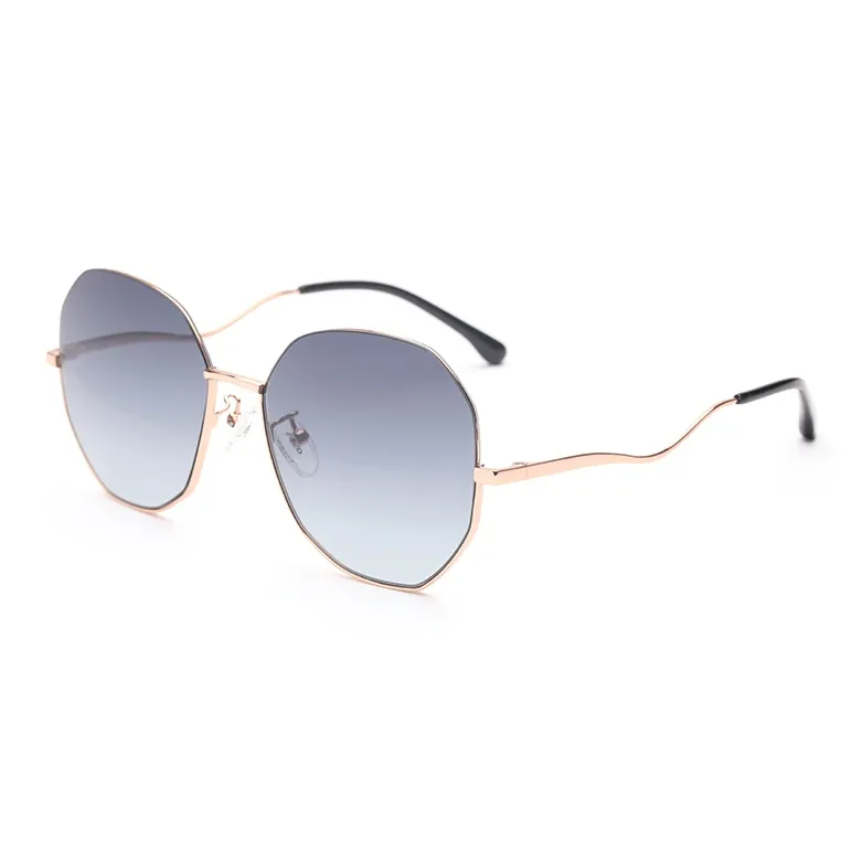 OYEA Nylon Japanese Gold Irregular Shape Sunglasses Women's-7