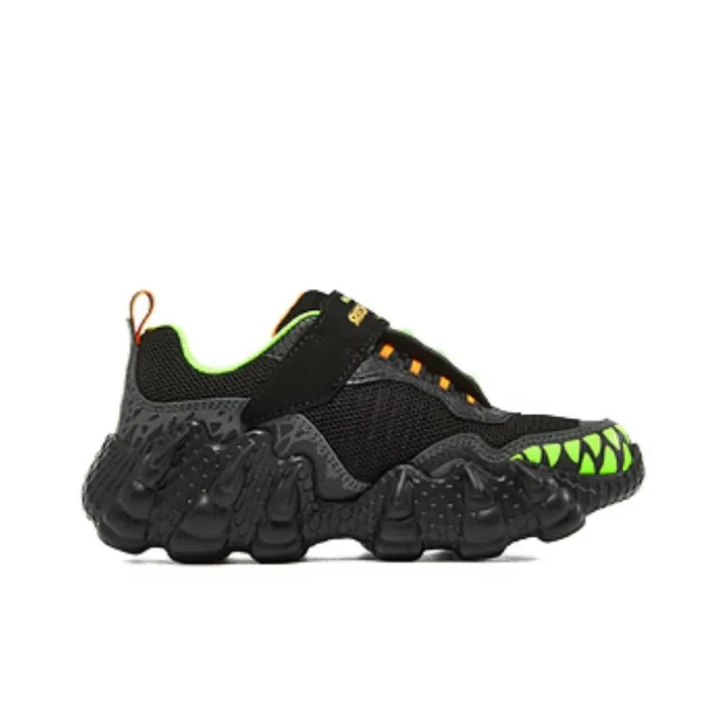 Skechers Low Top Kids Lifestyle Shoes Black Green Teenagers-1