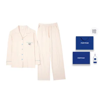 Floating Light Islands Pajama Set Women's Gift Box Set Ecru