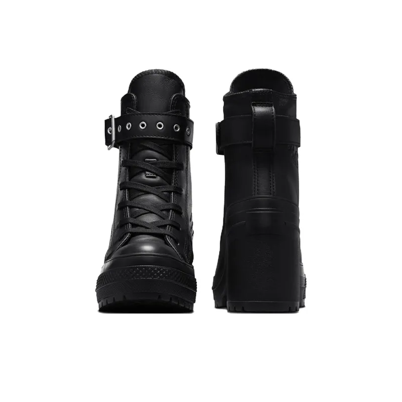 Converse Chuck 70 De Luxe Heel Leather High 'Buckle Triple Black' Women's-3