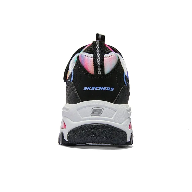 Skechers Girls Cushioning, Wear Resistant Low Top Kids Lifestyle Shoes Black Multicolor Teenagers-4