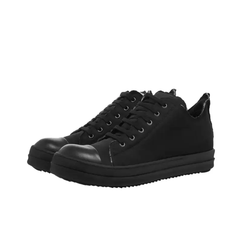 Rick Owens DRKSHDW Low Top Stylish Skateboarding Shoes Men's Black-2