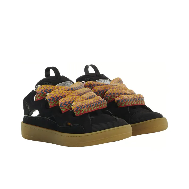Lanvin Curb Closed Toe Slippers Men's Black-2