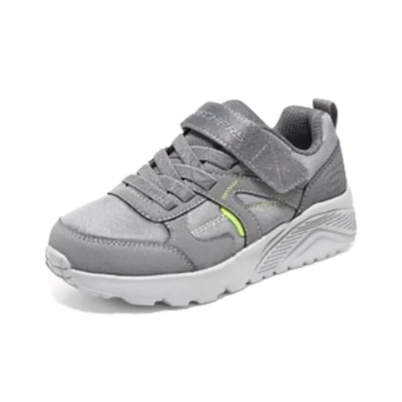 Skechers Uno Breathable Low-Top Kids Lifestyle Shoes Charcoal Gray Teenagers-1