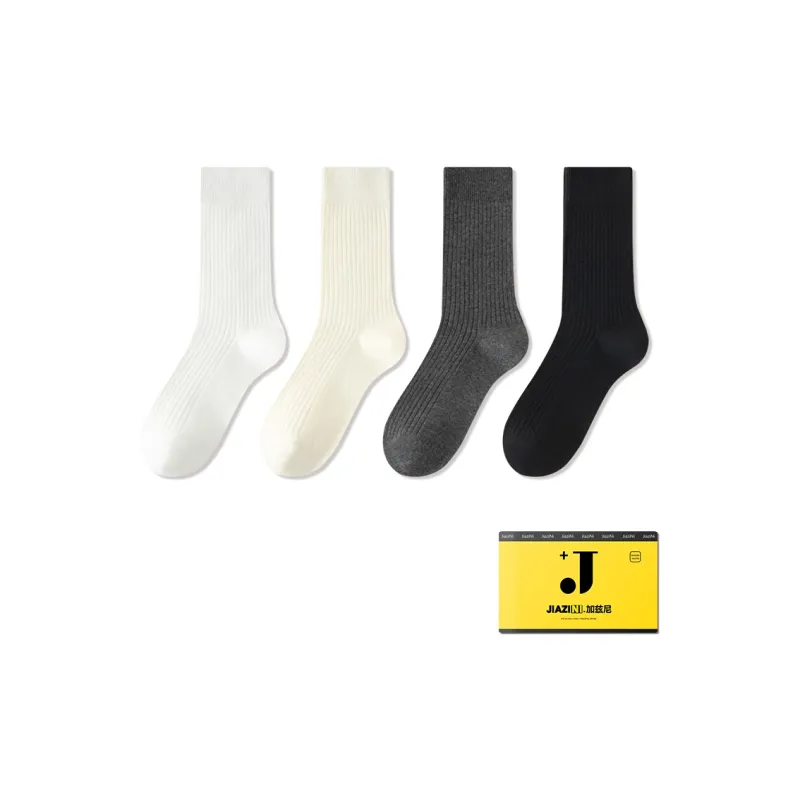 JIAZINI Mid Calf Socks Women's 4 Pack-42
