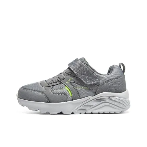 Skechers Uno Breathable Low-Top Kids Lifestyle Shoes Charcoal Gray Teenagers