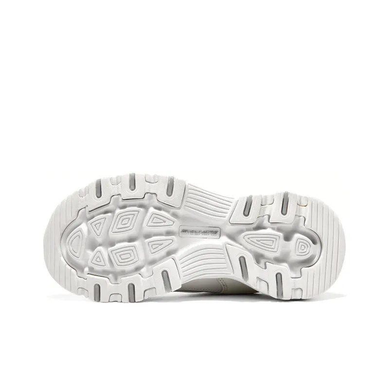 Skechers Girls Slip Resistant Cushioning Abrasion Resistant Kids Lifestyle Shoes White Silver Teenagers-5