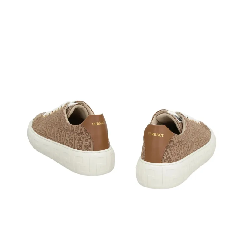 VERSACE Greca 'Allover Logo - Brown'-4