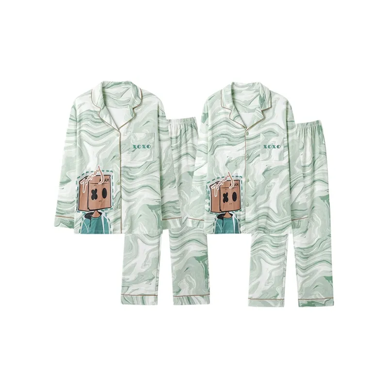 O'MESIK Pajama Set Unisex Green-0
