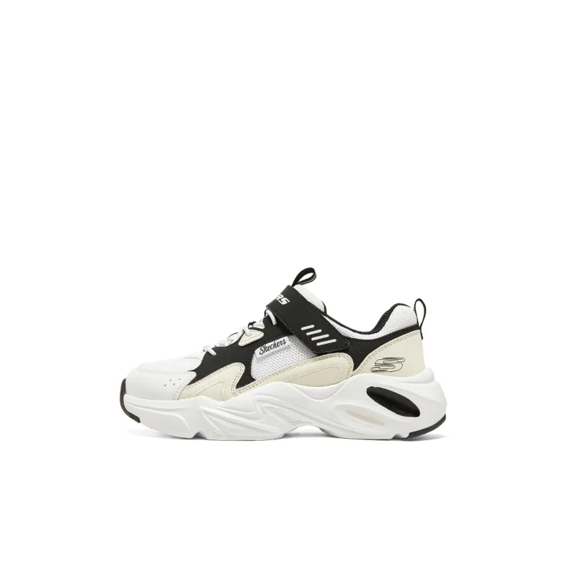 Skechers Girls Cushioning, Wear Resistant Low Top Kids Lifestyle Shoes White Black Kids'-0