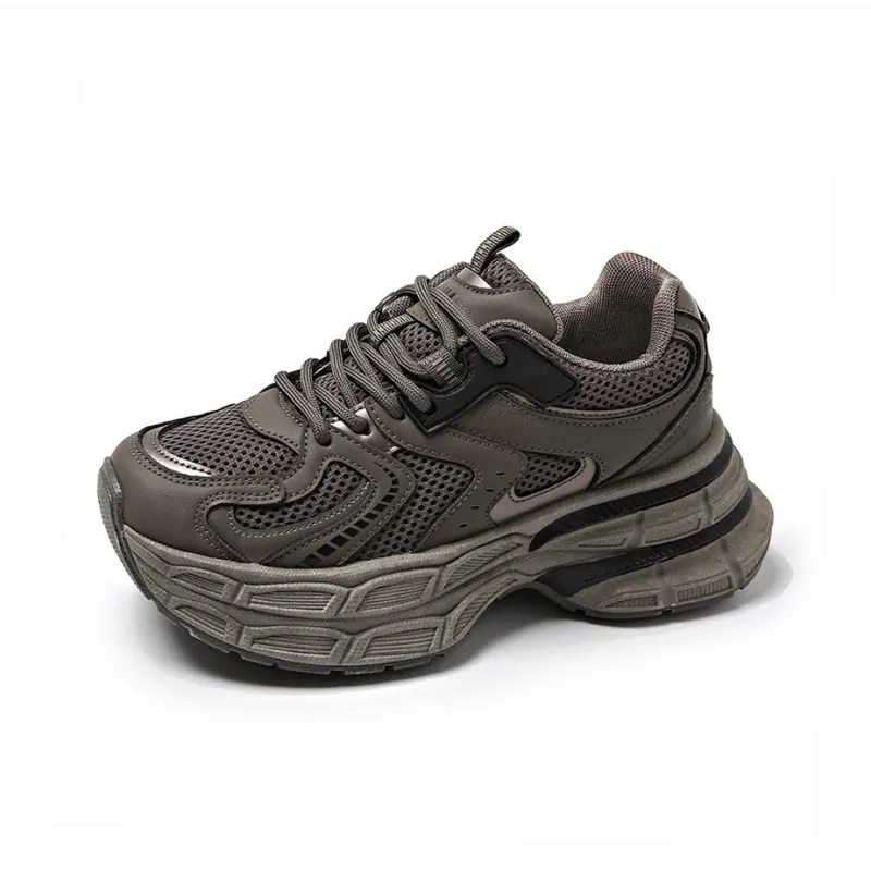 CHERRY&KALIKA Cushioning Impact-Resistant Wear-Resistant Breathable Slip-Resistant Low-Top Chunky Sneakers Women's-10