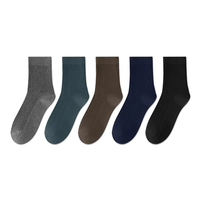 MIIOW Mid Calf Socks Men's 5 Pack-12