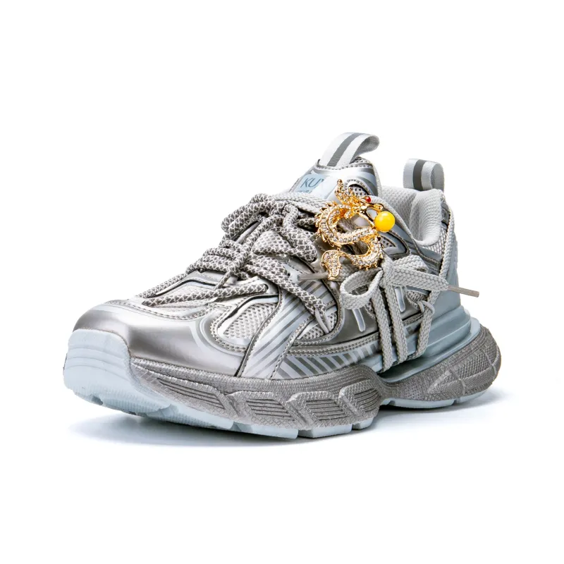 KUX Cushioning Anti-Slip Wear-Resistant Breathability Low-Top Chunky Sneakers Unisex-15