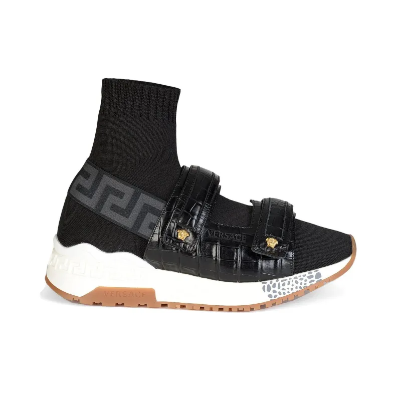 VERSACE Touch-Strap Sock Mid 'Black Oro Tribute'-1