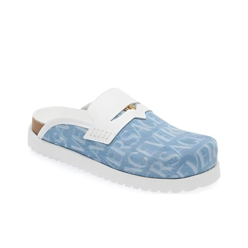 FANSIZHE Closed Toe Slippers Men's Blue-2