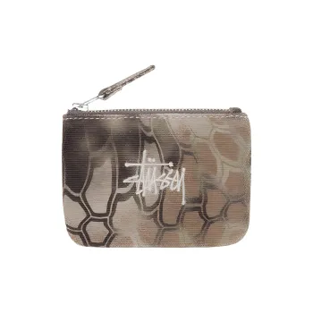 Stussy Pouch Cotton Wallet Coin Purse Regular Unisex Brown