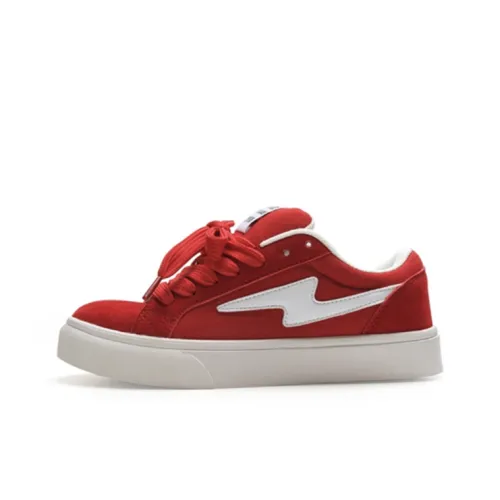 ABCYLM Skateboard Shoes Women's Low-Top Red