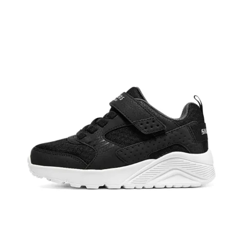 Skechers Uno Lite Cushioning Low Top Kids Lifestyle Shoes Black Teenagers