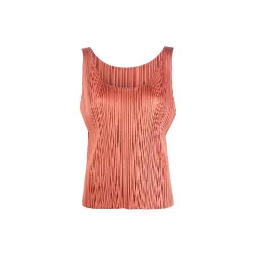 PLEATS PLEASE ISSEY MIYAKE Tank Tops Women's Burning Orange