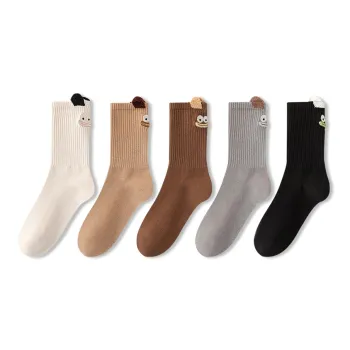 JIAZINI Mid Calf Socks Women's 5 Pack