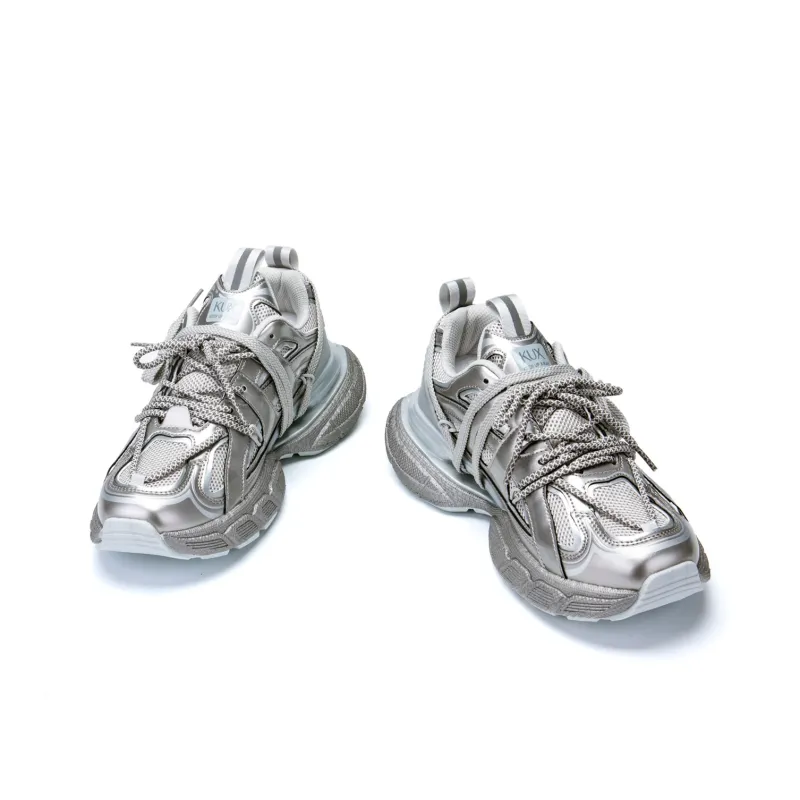 KUX Cushioning Anti-Slip Wear-Resistant Breathability Low-Top Chunky Sneakers Unisex-3