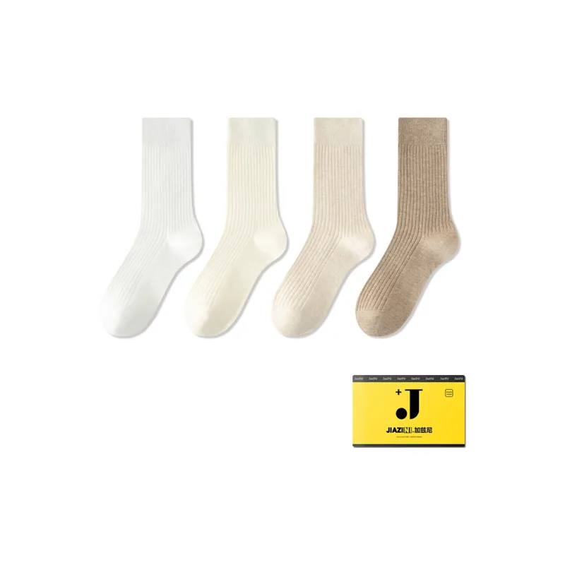 JIAZINI Mid Calf Socks Women's 4 Pack-0