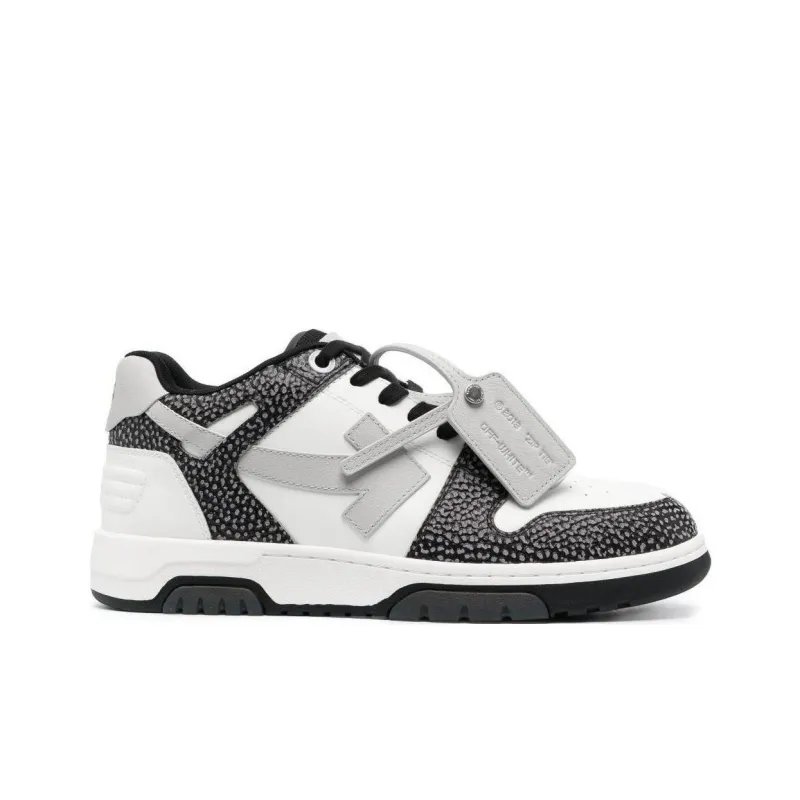OFF WHITE Out Of Office Ooo Low Tops Black Grey With Dots-1
