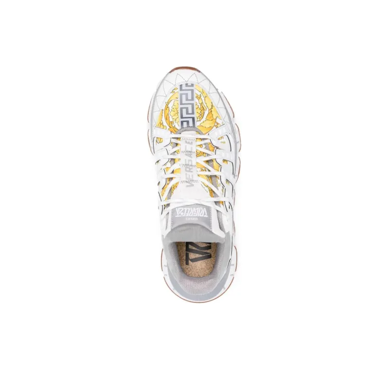 VERSACE Trigreca Abrasion Resistant Low Top Casual Shoes Women's White-4