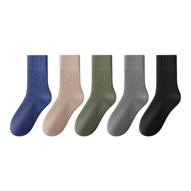 MIIOW Mid Calf Socks Men's 5 Pack-7