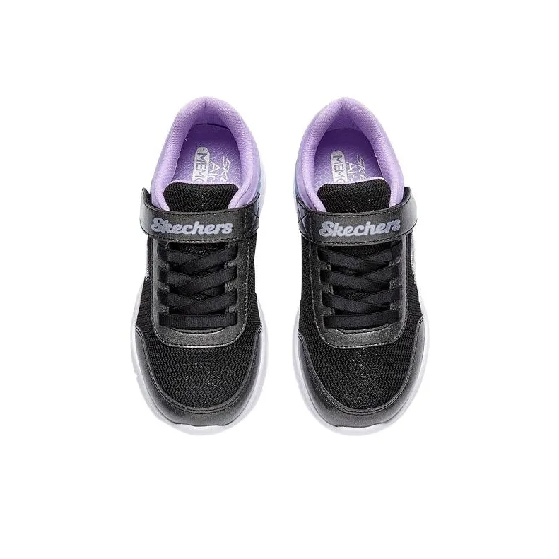 Skechers Shock Absorbers Low Top Kids Lifestyle Shoes Black Purple Teenagers-3