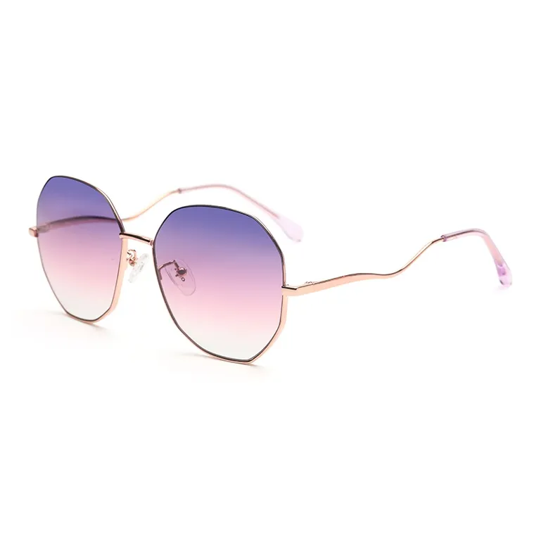 OYEA Nylon Japanese Gold Irregular Shape Sunglasses Women's-1