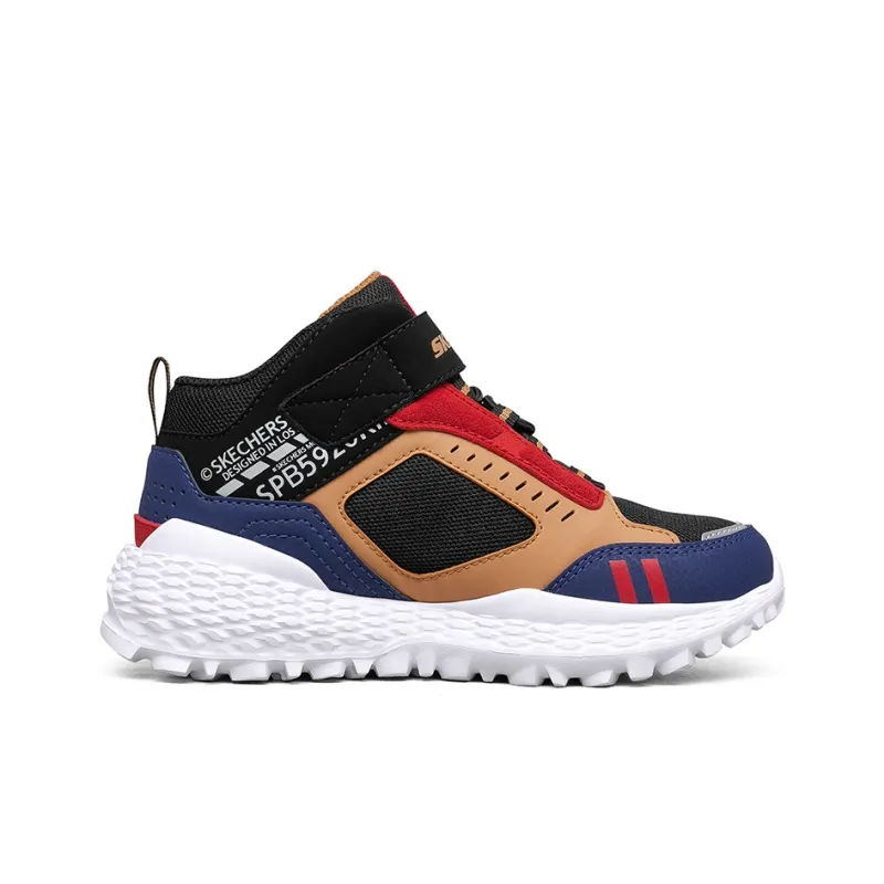 Skechers Slip-Resistant Cushioning Wear-Resistant Kids Lifestyle Shoes Black Blue Teenagers-1