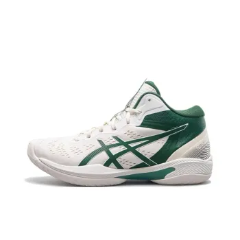 Asics GELHOOP V16 Anti Slip Wear Resistant Mid Top Basketball Shoes Men's White Green
