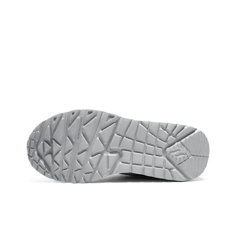 Skechers Uno Breathable Low-Top Kids Lifestyle Shoes Charcoal Gray Teenagers-3