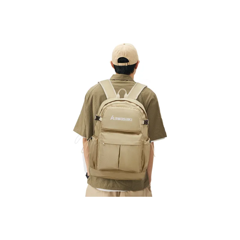 Kawasaki Fabric Backpack Unisex Black/Ecru/Khaki/Dark Blue-20