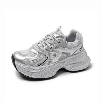 CHERRY&KALIKA Cushioning Impact Resistant Wear Resistant Breathable Slip Resistant Low Top Chunky Sneakers Women's