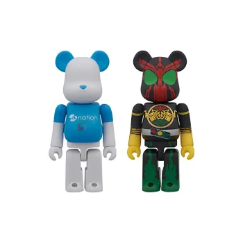 BE@RBRICK Movie Animation A Nation Kamen Rider OOO Anniversary Commemoration 2 Pack Set Hang Tag Box 100%