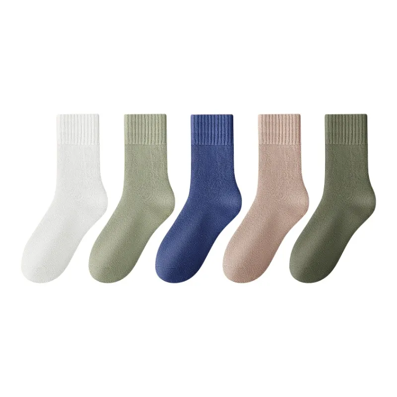 MIIOW Mid Calf Socks Men's 5 Pack-2