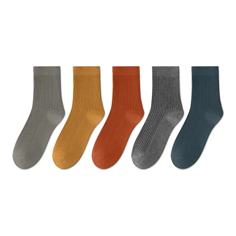 MIIOW Mid Calf Socks Men's 5 Pack-10