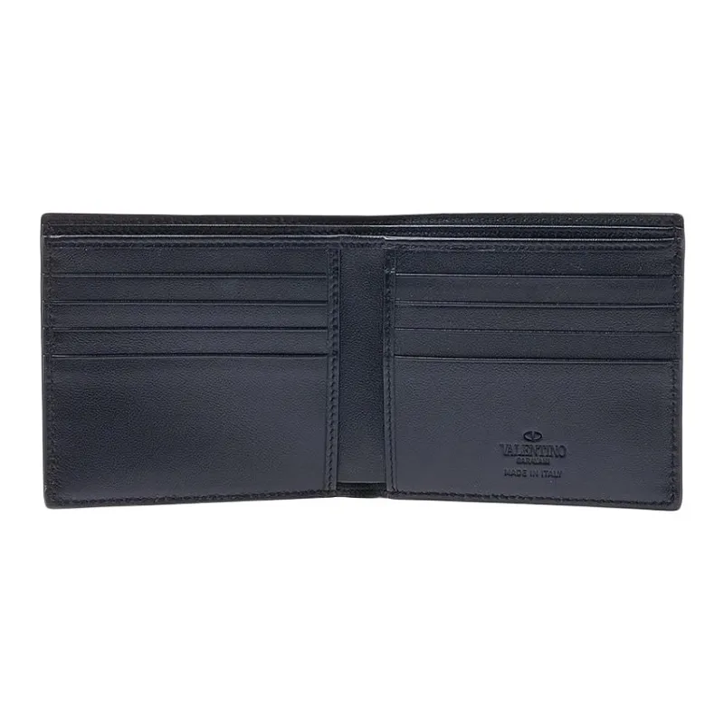Valentino Calfskin Wallet Women's Green & Black-3